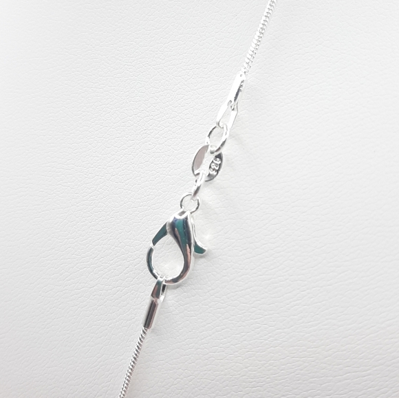 Amethyst Purple CZ Flower Pendant Necklace - Picture 6 of 6